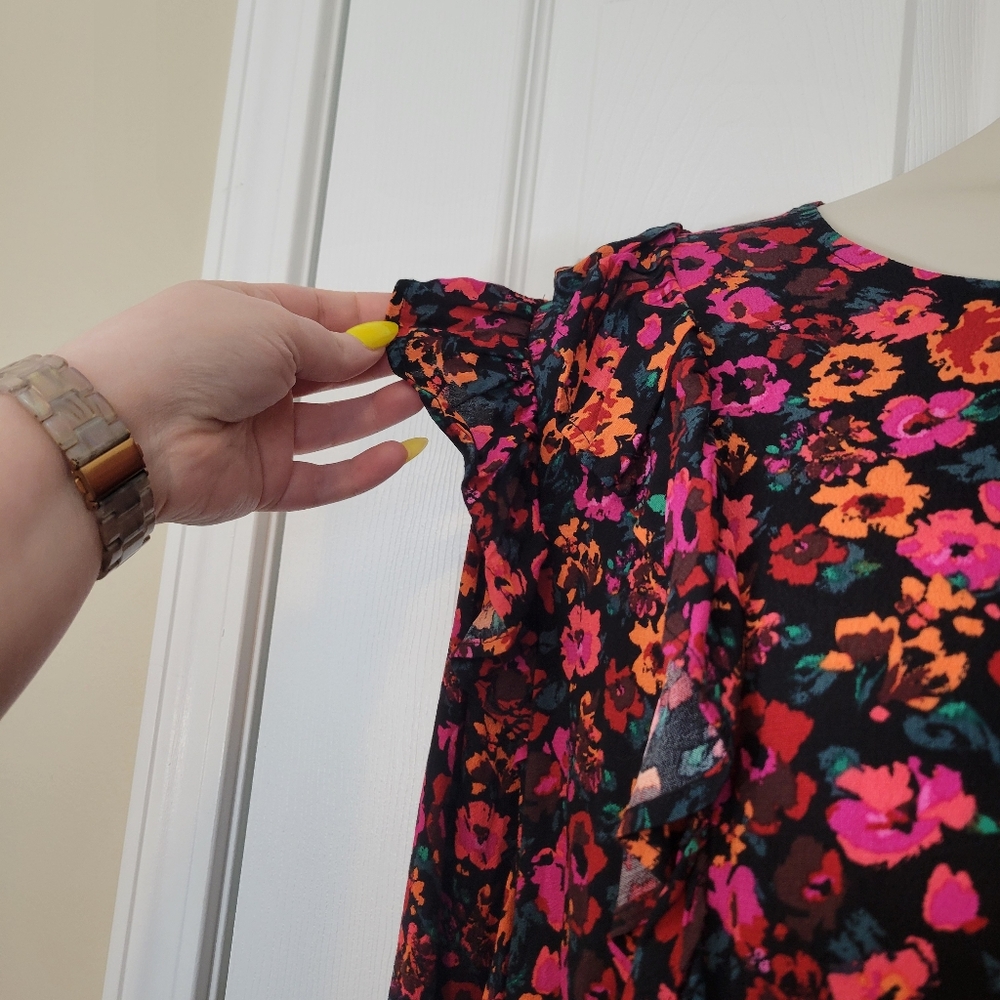 Wild Fable Cropped Floral Ruffle Top Plus Size 3x NWT - Picture 4 of 7